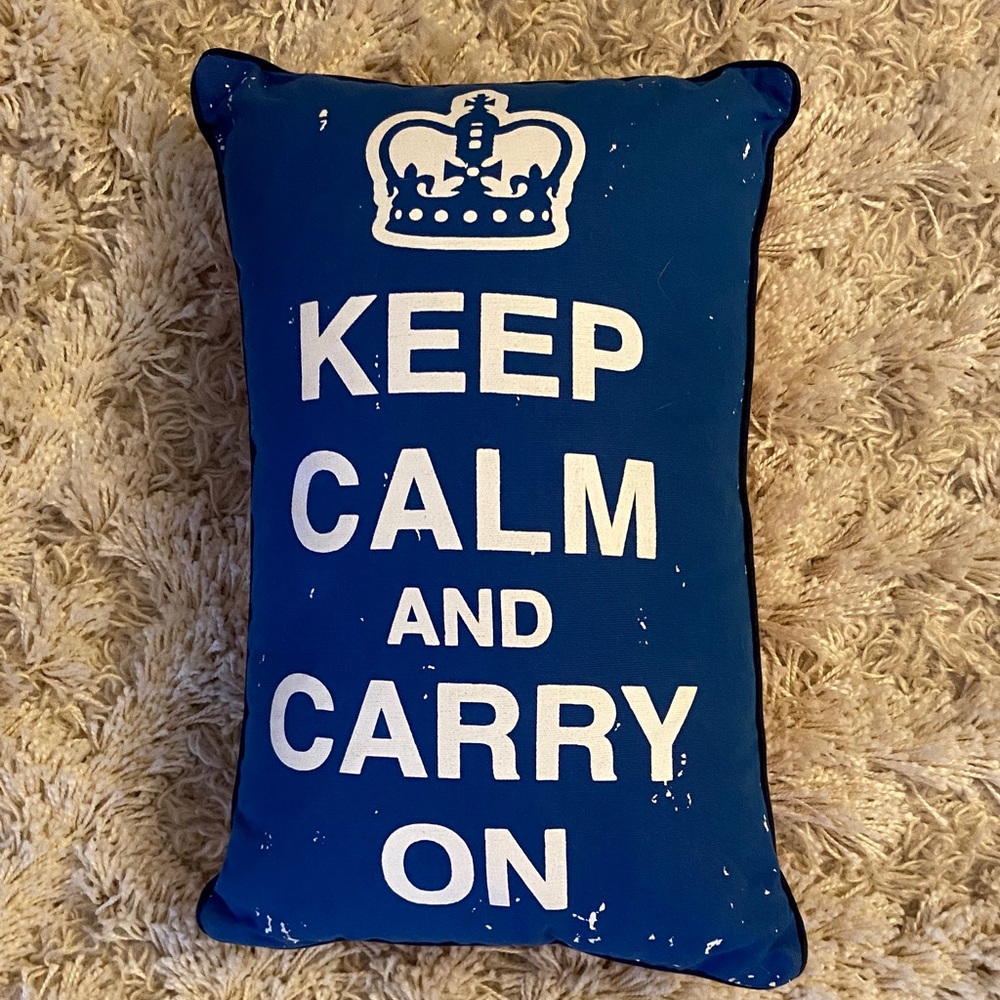Keep Calm and Carry On Accent Pillow